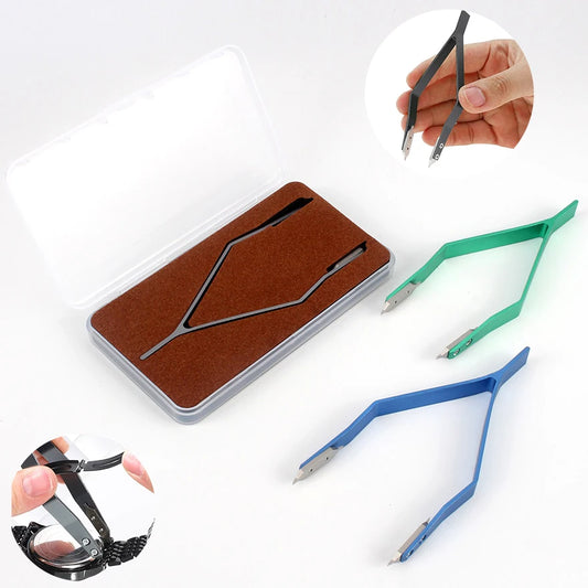 Professional Spring Bar Remove Tool Watch Clip Stainless Steel Accessories Watch Spring Bar Tweezers for Watchmaker Repair