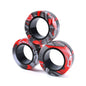 sell well 3pc stress reduction magnetic ring toy, color ring toy, ADHD anxiety relief stress reduction ring Holiday gift