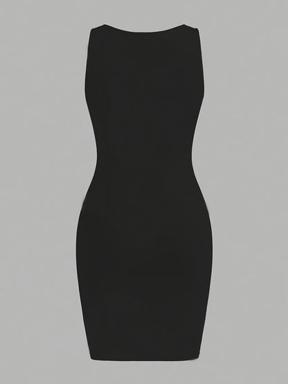 2026 Casual Sexy Spring/Summer Style 'MILANO' Printed Round Neck Vest Skirt Sleeveless Vest Women's Dress Short Skirt