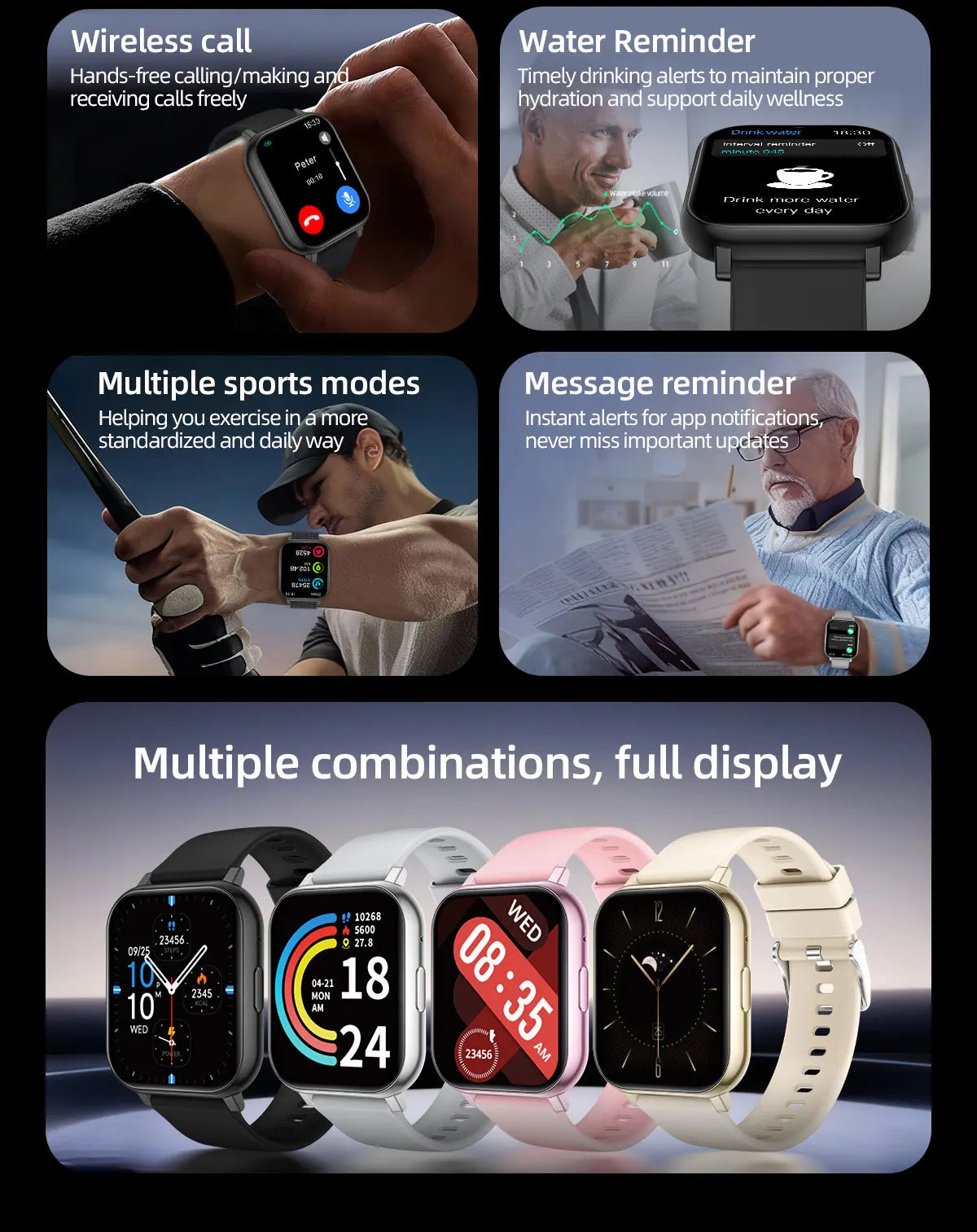 LIGE Fashion Smart Watch Women Bluetooth Call Women‘s Health Monitor Heart Rate Blood Oxygen Sports Fitness Smartwatch For Men
