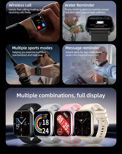 LIGE Fashion Smart Watch Women Bluetooth Call Women‘s Health Monitor Heart Rate Blood Oxygen Sports Fitness Smartwatch For Men