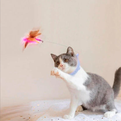 Neck Wear Cat Collar Teaser Toys, Self Play Cat Toy for Boredom Relief, Suitable for Indoor Cats to Exercise