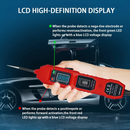 Inteligentny tester obwodów samochodowych 823, z wyświetlaczem napięcia LED — zasilany przez USB, kompatybilny z pojazdami o napięciu 3,5–36 V DC