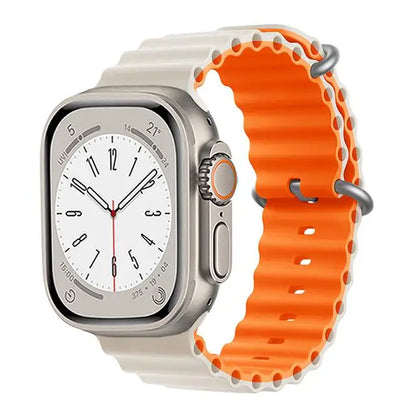 Ocean Strap for apple watch Band 44mm 40mm 45mm 41mm 49mm 46mm silicone correas bracelet iWatch series 7 5 6 3 se 8 Ultra 2 9 10