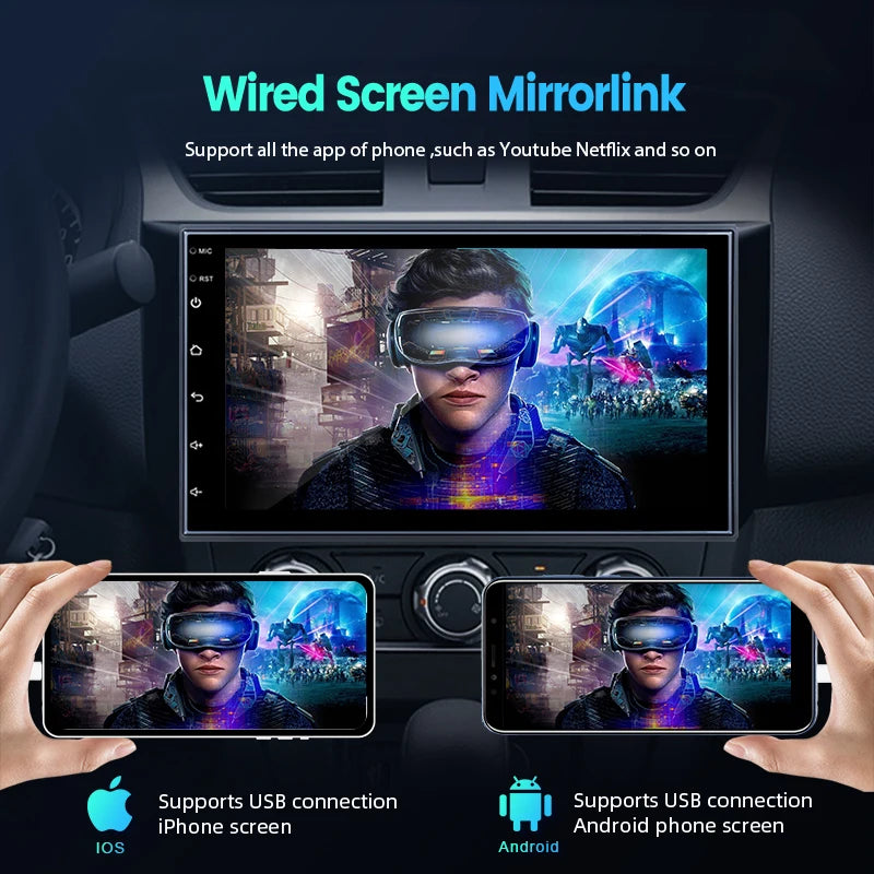 CarlinKit USB Wired/Wireless CarPlay Adapter Wireless Android Auto AI Box Mirrorlink Bluetooth Auto Connect For Android Car Radio For Youtube Netflix Google Map Android Aftermarket Car Screen