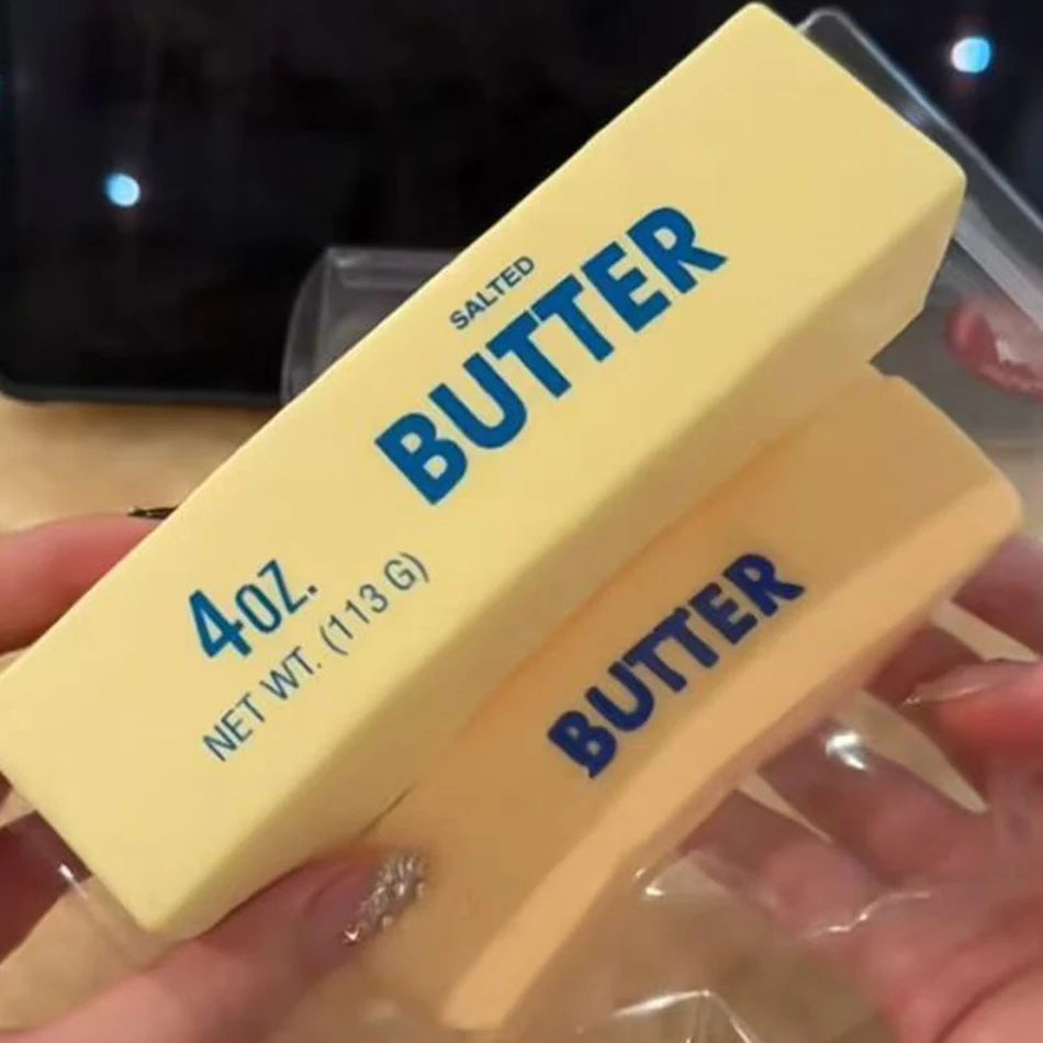 Squishy Soft Slow Rebound Butter Stick Squeezing Toy Realistic Butter Sticks Decompression Funny Anti-Anxiety Gift Fidget Toys