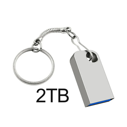 Mini USB 3.0 Pendrive 1TB 512GB 128GB Silvery External Storage Metal Memory Flash Drive USB Storage Key Pen Drive For Computer