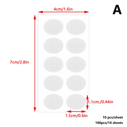 New-100Pcs Clear Invisible Earlobes Protective Stickers For Stretched Ear Lobes And Relieve Strain From Heavy Earrings