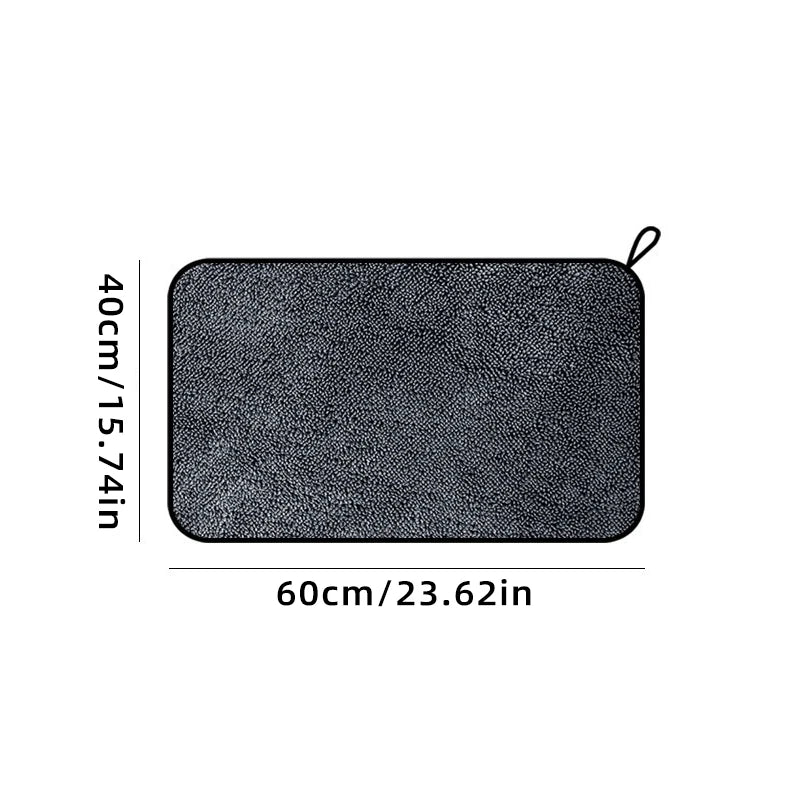 2pc Absorbent Microfiber Cleaning Cloth - Soft, Durable & Quick-Dry Towel for Cars, Home, and Bathroom Use