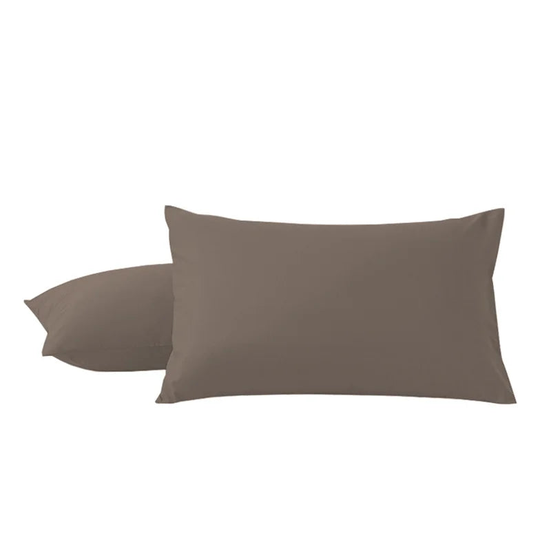 2Pcs Pack Microfiber Pillowcases Solid Color, Envelope Closure, Machine Washable, Woven Fabric, for Bedroom, Living Room