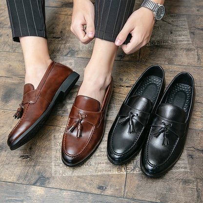 Trend Formal Shoes Men Classic Leather Loafers For Men High Quality Casual Business Leather Shoes Tassel Men's Dress Shoes