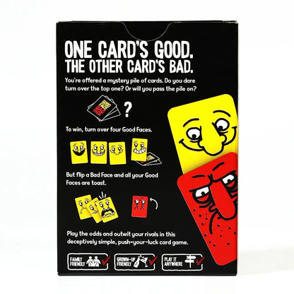 Good Face Bad Face Card Game Hilarious Party Travel Game For Family