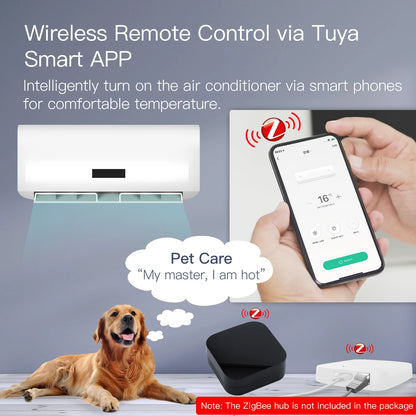 ZigbeeTuya Smart IR Remote Control Universal Wireless Remote Controller for Smart Home Android 4.0/iOS 8.0 for Alexa Google Home