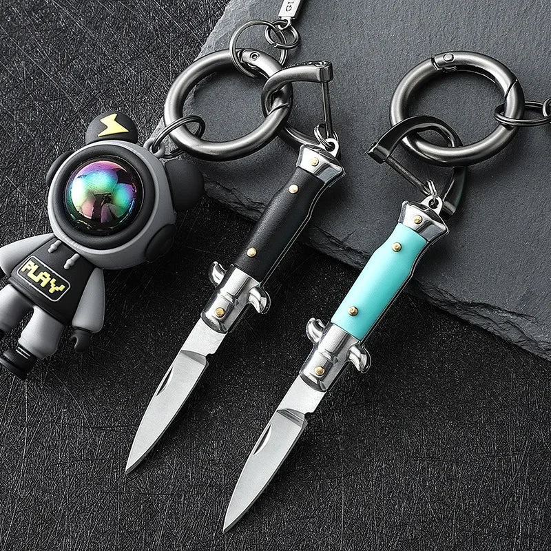 MiniPortable Folding Pocket Knife Multifunction EDC Keychain Pendant Camping Outdoor Survival Blade Cutter Opener Unpacking Tool