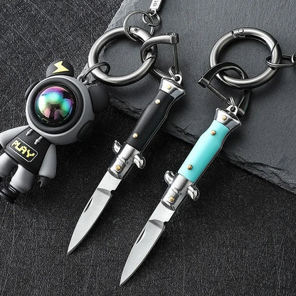 MiniPortable Folding Pocket Knife Multifunction EDC Keychain Pendant Camping Outdoor Survival Blade Cutter Opener Unpacking Tool
