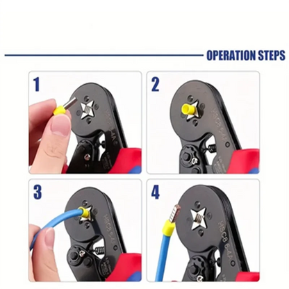 Crimper Plier HSC8 6-4 0.25-10mm ² 23-7AWG For Ferrule Tubular Terminals Ferrule Crimping Clamp Set Wire Head Electrician Tool
