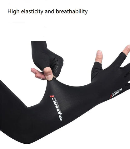 A Pair Outdoor Sports Cycling Summer Sunscreen Ice Feeling Long Gloves