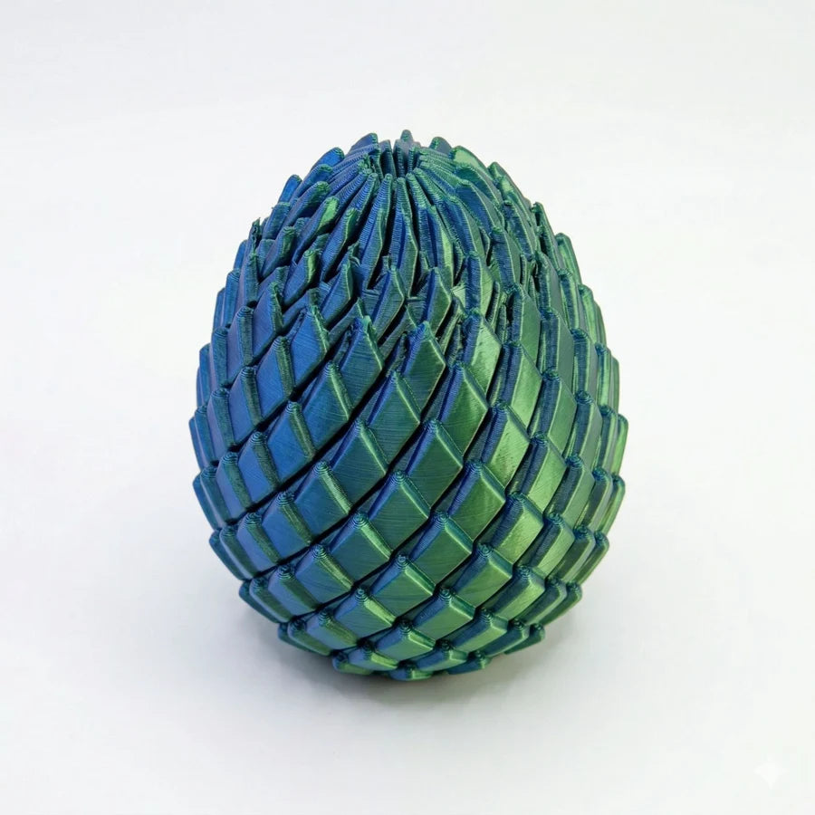 3D printed dragon egg stress relief model, deformable twist egg, creative fidget toy desk ornament.