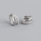Fashion Stainless Steel Zircon Star Hoops Earrings For Women Vintage Crystal Zirconia Circle Earrings Punk Unisex Rock Jewelry