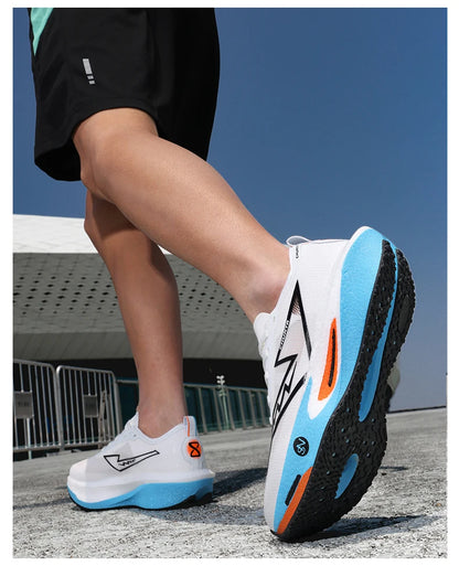 Men's Carbon Plate Breathable Mesh Running Shoes, Women's Marathon Shock-Absorbing and Anti Slip Chunta Sports Shoes