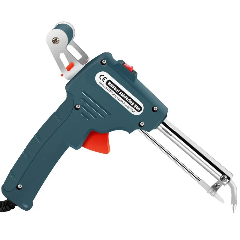 60W DIY electric soldering iron tin gun portable soldering gun maintenance power tool automatic tin feeding US/Eu Plug