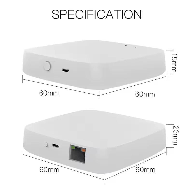 Moes Tuya ZigBee 3.0 Smart Gateway Hub Smart Home Bridge Smart Life APP Wireless Remote Controller Works with Alexa Google Home