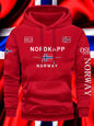 Norway Autumn winter models Men's Fleece windproof Warm 100%Cotton Oversized Hoodie Outdoor Commuter Men's High Elastic top
