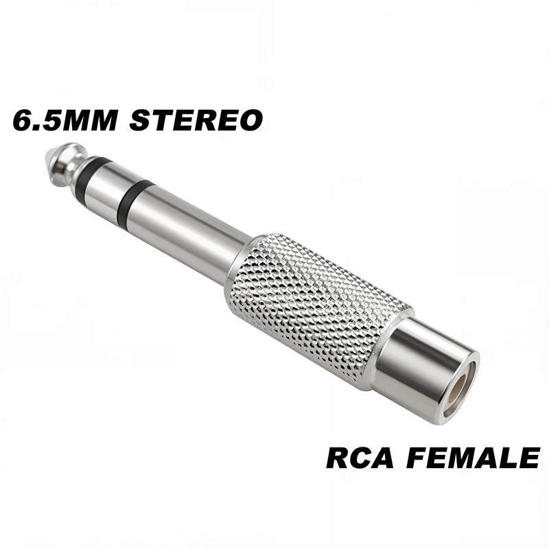 5pcs 6.35/6.5mm Male to 3.5mm Audio Stereo Mono Jack Female To Male Audio Jack Connector Adapter Converter Speaker