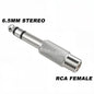 5pcs 6.35/6.5mm Male to 3.5mm Audio Stereo Mono Jack Female To Male Audio Jack Connector Adapter Converter Speaker
