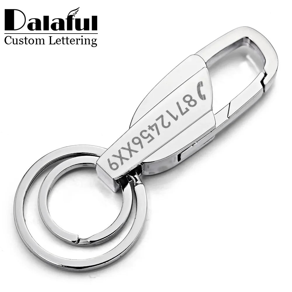 Custom Lettering Keychains Keyrings Metal Engrave Name Customized Logo Key Chain For Car Women Men gift K372