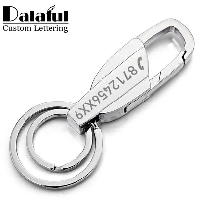 Custom Lettering Keychains Keyrings Metal Engrave Name Customized Logo Key Chain For Car Women Men gift K372