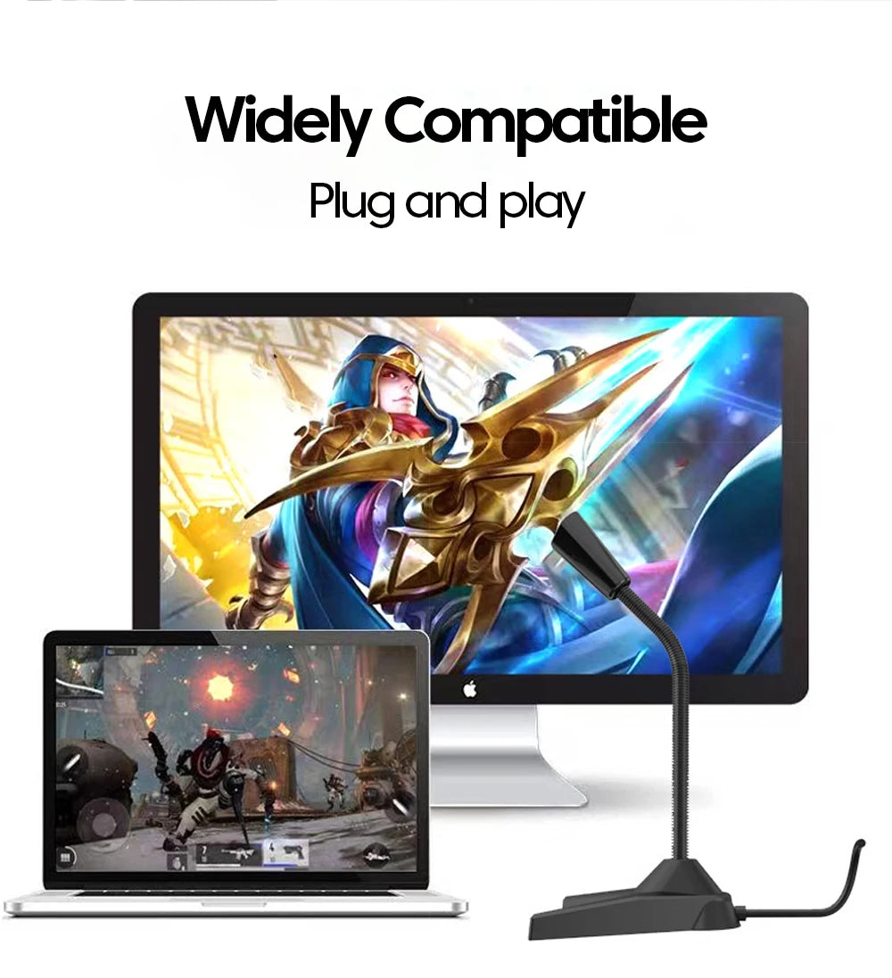 USB/3.5MM Laptop Microphone Desktop Microphone Gaming E-sports Conference Recording E-learning Mic Voice Mic For Desktop PC