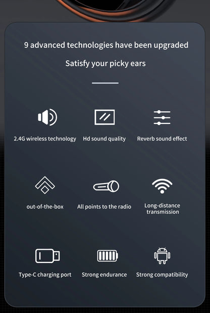 Wireless Lavalier Microphone Portable Audio Video Recording Mini Mic for iPhone Android Live Broadcast Gaming Phone Mic