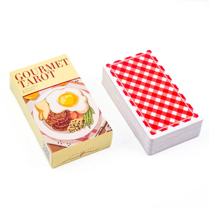 Gourmet Tarot 78-Card Deck Board Game for Family Parties and Group Gaming Precognition & Divination Oracle Set for Tabletop Fun