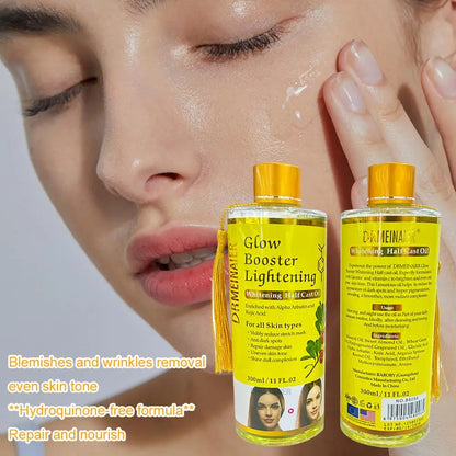 Booster Lightening Radiance Half Cast Oil 300ml Brightening Body Oil for All Skin Types, Brightening & Repairing Body Oil Skinca