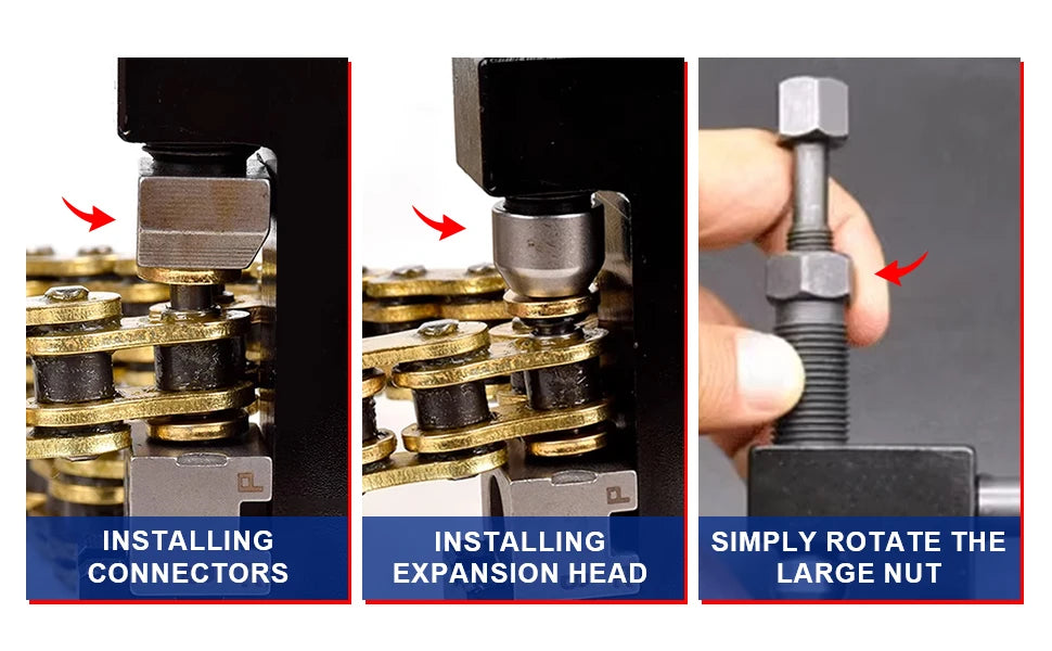 Motorcycle maintenance tool, chain disassembly special tool, suitable for 520 525 530 chain breaker willow nail kit