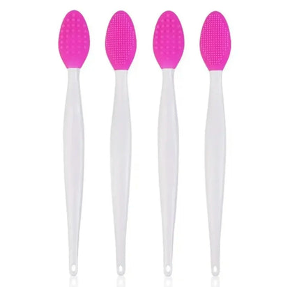 1PC/4PCS  Beauty Skin Care Wash Face Silicone Brush With Replacement Head Exfoliating Nose Clean Blackhead Removal Brushes Tools