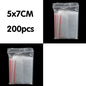 100/200/300pcs Small Zip Lock Plastic Bag Reclosable Transparent Bag Shoe Bag Vacuum Bag Poly Clear Bags Thickness 0.05mm