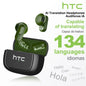 【AI Translator Earbuds】HTC NE51 Bluetooth Earphones TWS In-Ear Sport Wireless Headphones Long Life with Mic Ultralight Earbuds
