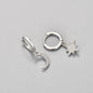 Fashion Stainless Steel Zircon Star Hoops Earrings For Women Vintage Crystal Zirconia Circle Earrings Punk Unisex Rock Jewelry