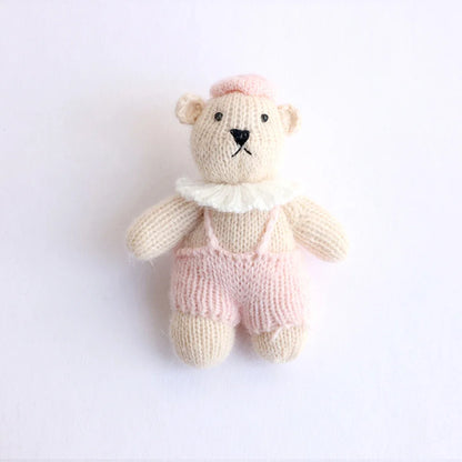 Handmade Knitted Teddy Bear Dolls Photography Toy Mohair Cute Crochet Animal Image Doll Studio Photo Shooting Props Accessories