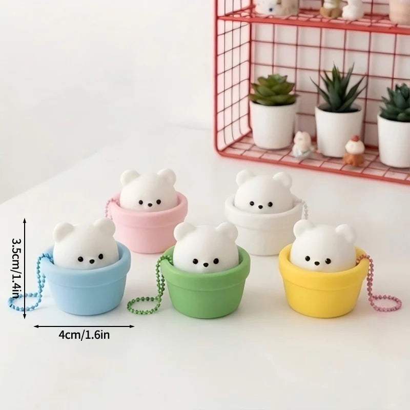 Turtle Keycap Keychain Cartoon Animals Keyboard Clicker Fidgets Click Anti-stress Pendant Charms Keyrings Birthday Gifts 키캡
