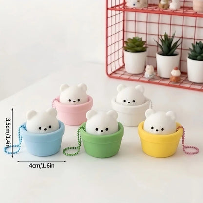 Turtle Keycap Keychain Cartoon Animals Keyboard Clicker Fidgets Click Anti-stress Pendant Charms Keyrings Birthday Gifts 키캡