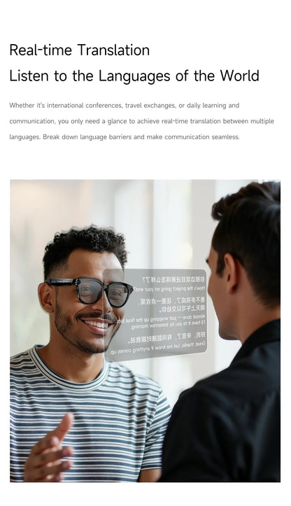 Lenovo Smart AI Glasses 8K 1600W Camera Record Bluetooth Calling Music Player Sunglasses Color Change AI Translation Glasses Men