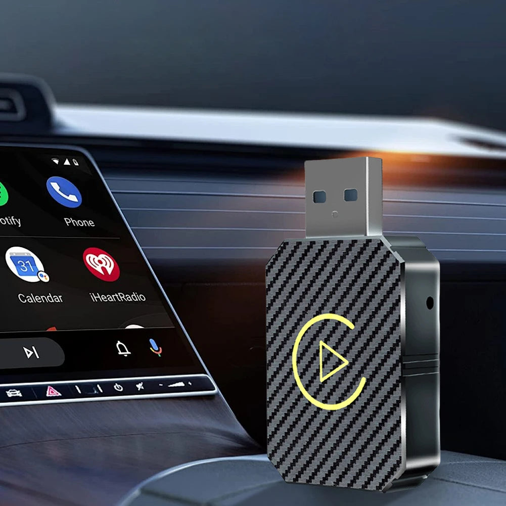 Wireless Carplay Android Auto Adapter Plug&Play CarPlay AI Box BT Wireless Dongle for OEM Wired CarPlay/Andriod Auto Cars TV Box