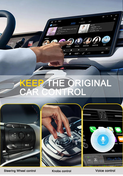 XUDA 2in1 Wireless CarPlay AI Mini Box Android Auto Box Plug&Play Automatic Connection Compatible with 99% of Cars For Car Radio