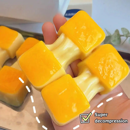Squishy Rice Cake Stress Relief Toy Squeeze Fidget Toys for Kids Adults Realistic Soft Stretchy Sensory Gift Anti-stress