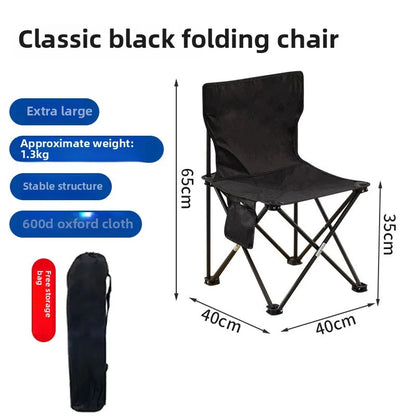 Outdoor Folding Tables and Chairs, Portable Carbon Steel Chairs for Wild Camping, Picnics and Outings