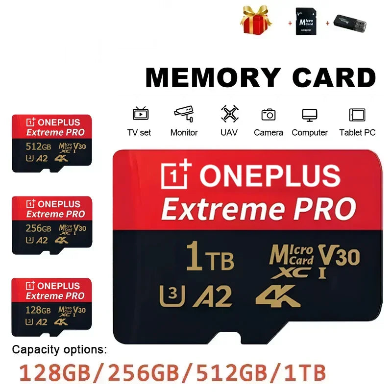 Oneplus Original Class 10 128GB Micro TF/SD Card High Speed Memory Stable Performance for Phones Digital Camera Laptop PC MP3