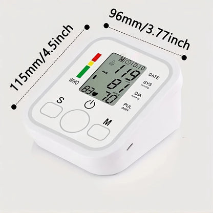 Automatic Digital ARM Blood Pressure Monitor Sphygmomanometer Tonometer Tensiometer Heart Rate Pulse Meter BP Monitor Healthy